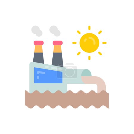 Illustration for Water Contamination icon in vector. Logotype - Royalty Free Image