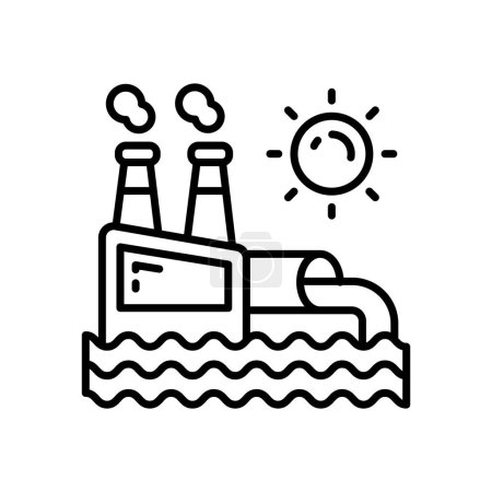 Illustration for Water Contamination icon in vector. Logotype - Royalty Free Image