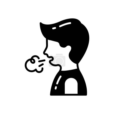 Téléchargez les illustrations : Icône d'attaque d'asthme dans le vecteur. Logotype - en licence libre de droit