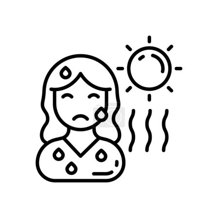 Ilustración de Icono de golpe de calor en el vector. Logotipo - Imagen libre de derechos