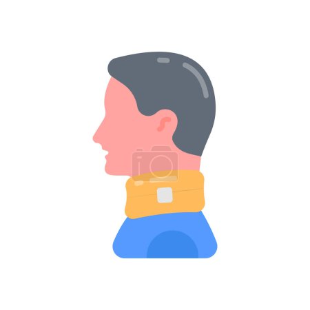 Illustration for Neck Injury icon in vector. Logotype - Royalty Free Image
