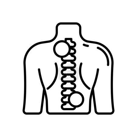 Ilustración de Icono de lesión espinal en vector. Logotipo - Imagen libre de derechos