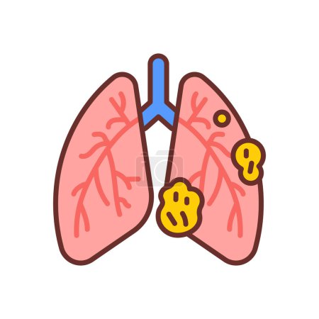 Ilustración de Icono de dificultad respiratoria en vector. Logotipo - Imagen libre de derechos