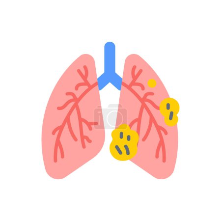 Ilustración de Icono de dificultad respiratoria en vector. Logotipo - Imagen libre de derechos