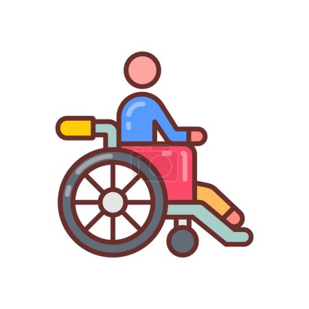 Illustration for Paralysis icon in vector. Logotype - Royalty Free Image