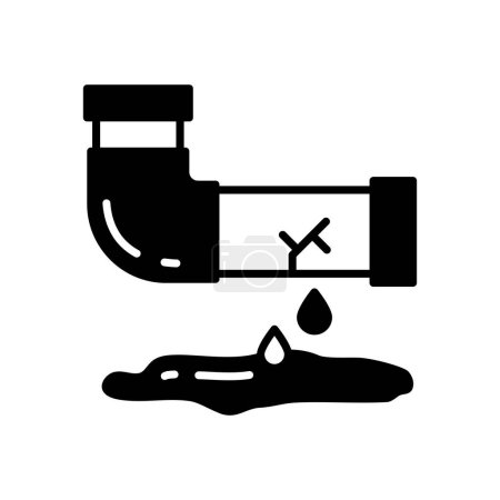 Illustration for Broken Pipes icon in vector. Logotype - Royalty Free Image