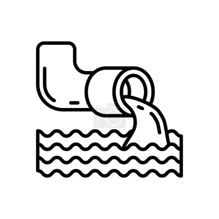 Abwasser Backup Symbol im Vektor. Logotyp