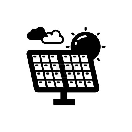 Ilustración de Icono del panel solar en vector. Logotipo - Imagen libre de derechos