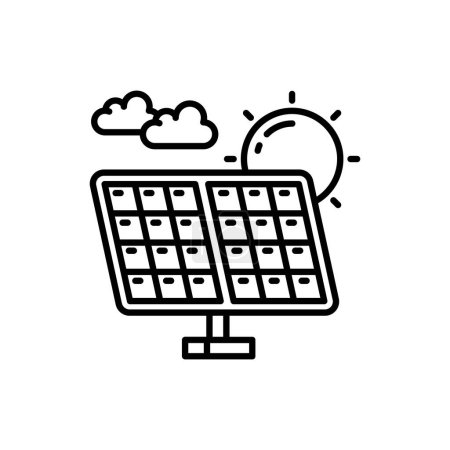Ilustración de Icono del panel solar en vector. Logotipo - Imagen libre de derechos