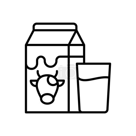 Ilustración de Icono de leche en vector. Logotipo - Imagen libre de derechos