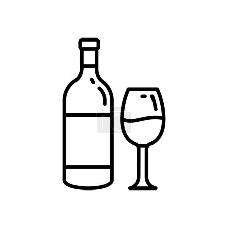 Wine icon in vector. Logotype