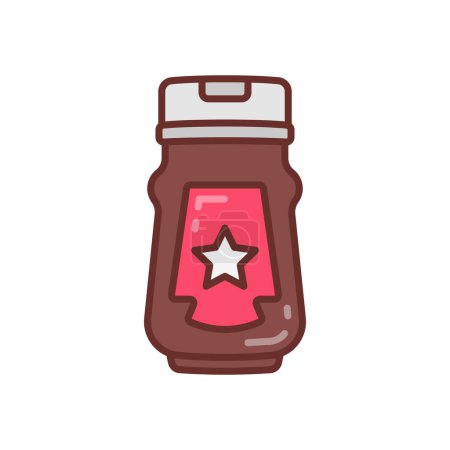 Illustration for Barbecue Sauce icon in vector. Logotype - Royalty Free Image