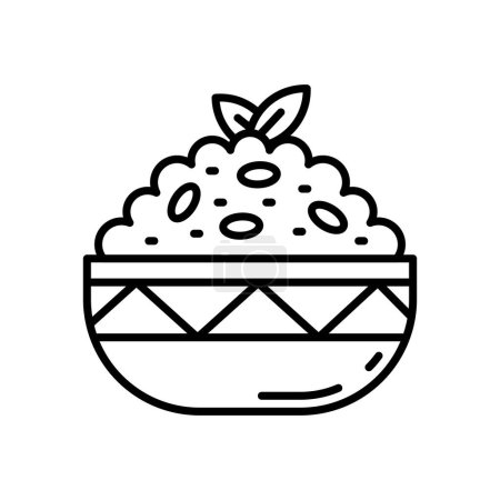 Illustration for Couscous icon in vector. Logotype - Royalty Free Image