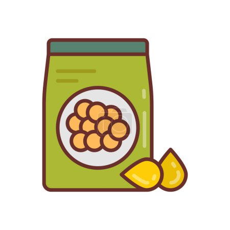 Illustration for Lentils icon in vector. Logotype - Royalty Free Image