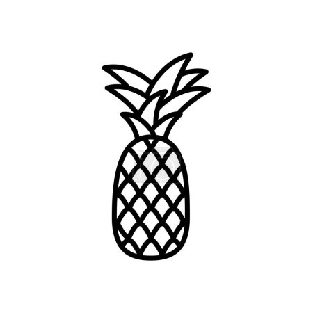 Téléchargez les illustrations : Icône ananas dans le vecteur. Logotype - en licence libre de droit