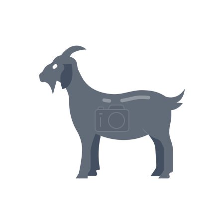 Illustration for Goat icon in vector. Logotype - Royalty Free Image
