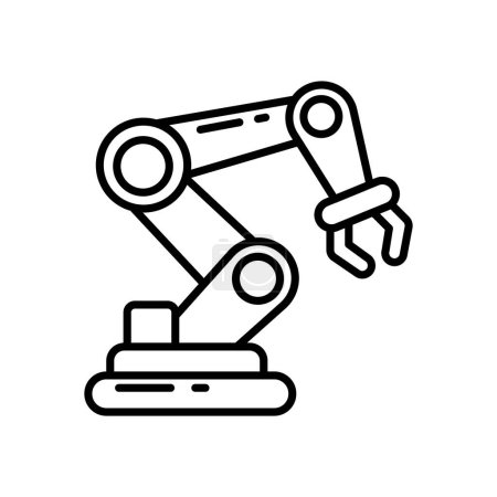 Ilustración de Icono de brazo robótico en vector. Logotipo - Imagen libre de derechos