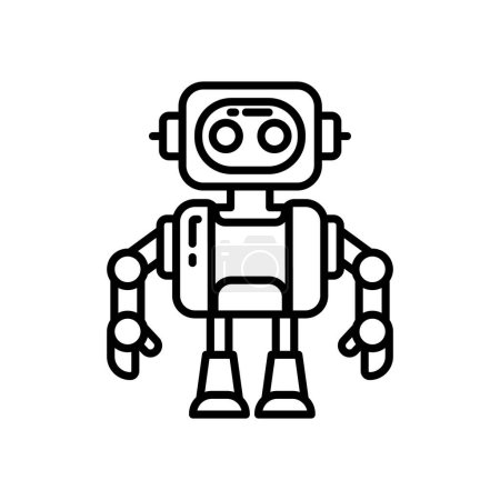 Ilustración de Icono humanoide en vector. Logotipo - Imagen libre de derechos