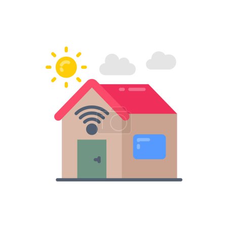 Illustration for Smart Home icon in vector. Logotype - Royalty Free Image