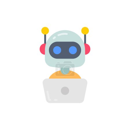 Chat bot icon in vector. Logotype