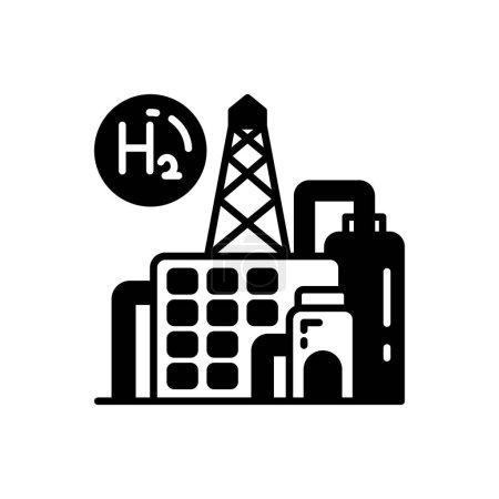 Illustration for Hydrogen icon in vector. Logotype - Royalty Free Image