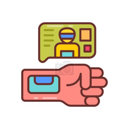 Illustration for Internet of Nanothings icon in vector. Logotype - Royalty Free Image