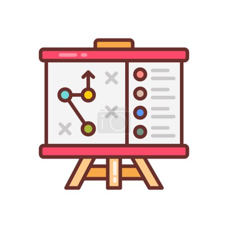 Illustration for Work Strategy icon in vector. Logotype - Royalty Free Image