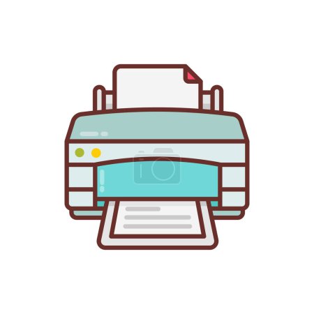 Illustration for Printer icon in vector. Logotype - Royalty Free Image