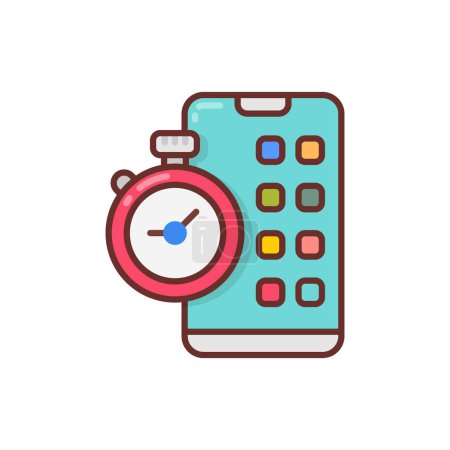 Illustration for Time Tracking App icon in vector. Logotype - Royalty Free Image