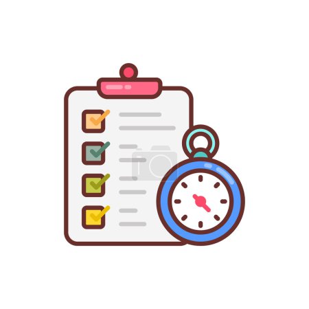 Illustration for Deadline icon in vector. Logotype - Royalty Free Image