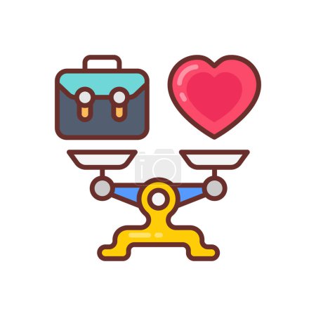 Illustration for Work Life Balance icon in vector. Logotype - Royalty Free Image