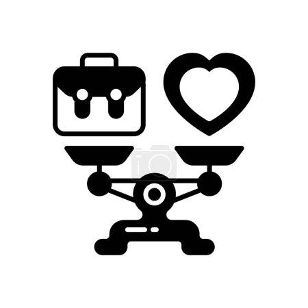 Illustration for Work Life Balance icon in vector. Logotype - Royalty Free Image