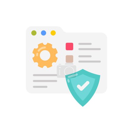 Illustration for Work Secure icon in vector. Logotype - Royalty Free Image