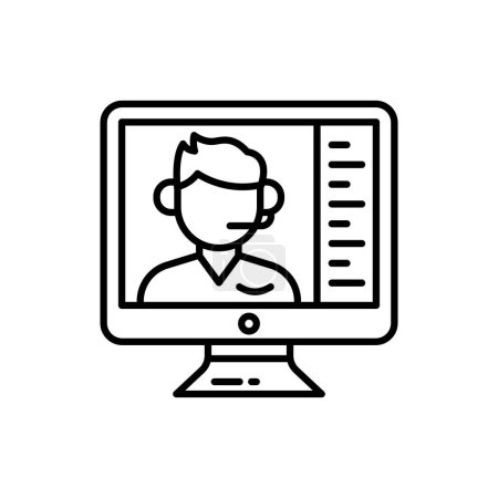 Ilustración de Icono de soporte en línea en vector. Logotipo - Imagen libre de derechos