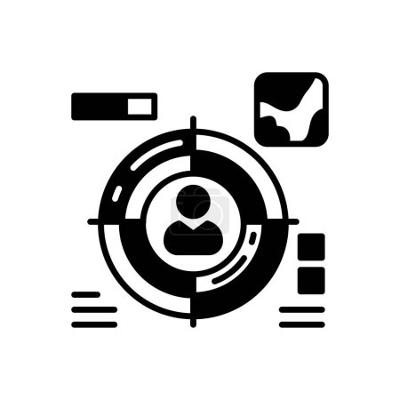 Ilustración de Icono de juegos de disparos en primera persona en vector. Logotipo - Imagen libre de derechos