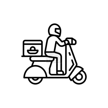 Ilustración de Icono de entrega de alimentos en vector. Logotipo - Imagen libre de derechos