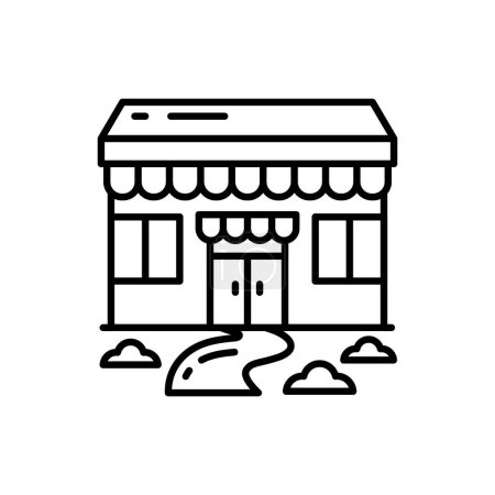 Ilustración de Icono de la tienda de comestibles en vector. Logotipo - Imagen libre de derechos