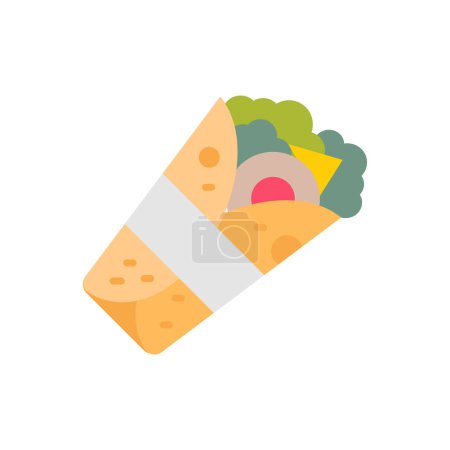 Ilustración de Icono de Shawarma en vector. Logotipo - Imagen libre de derechos