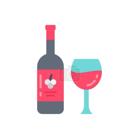 Illustration for Wine icon in vector. Logotype - Royalty Free Image