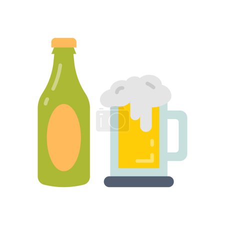 Illustration for Beer icon in vector. Logotype - Royalty Free Image