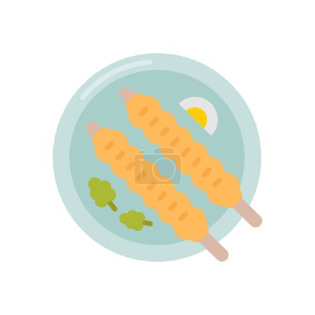 Ilustración de Icono de Kebab en vector. Logotipo - Imagen libre de derechos