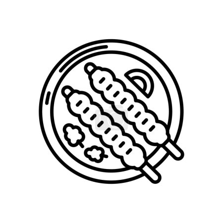 Ilustración de Icono de Kebab en vector. Logotipo - Imagen libre de derechos