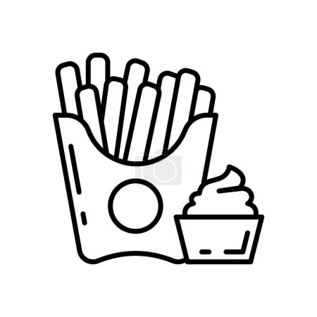 Ilustración de Icono de papas fritas en vector. Logotipo - Imagen libre de derechos