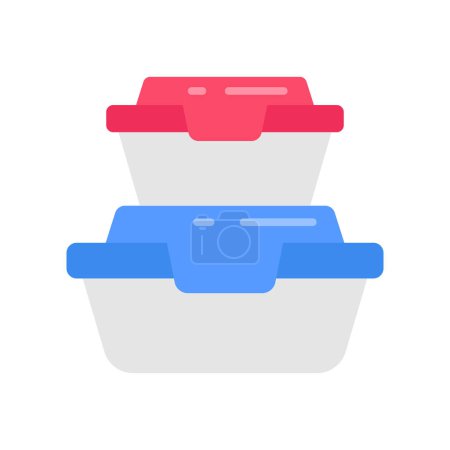 Illustration for Food Container icon in vector. Logotype - Royalty Free Image