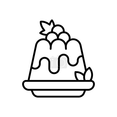 Téléchargez les illustrations : Icône pudding en vecteur. Logotype - en licence libre de droit