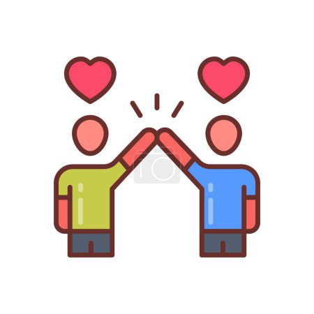 Illustration for Relationship icon in vector. Logotype - Royalty Free Image