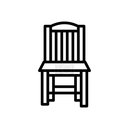 Illustration for Armless Chair icon in vector. Logotype - Royalty Free Image