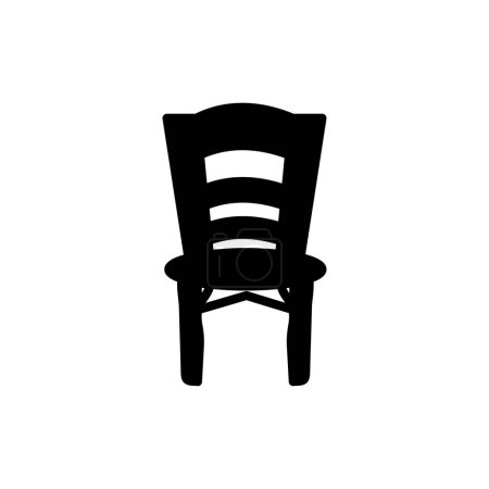 Téléchargez les illustrations : Chaise de salle à manger icône dans le vecteur. Logotype - en licence libre de droit