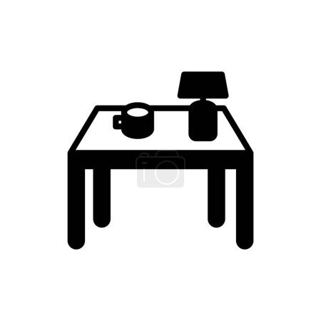 Illustration for Square Table icon in vector. Logotype - Royalty Free Image