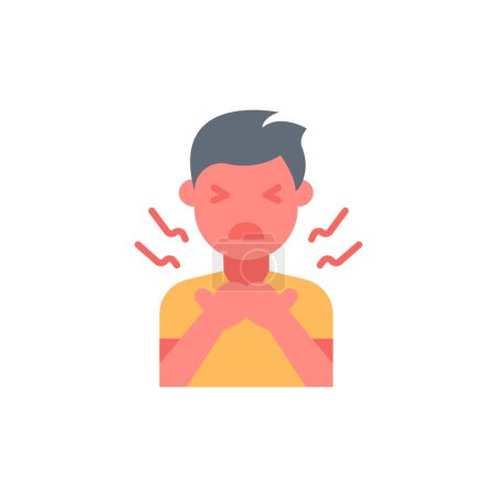 Illustration for Sore Throat icon in vector. Logotype - Royalty Free Image